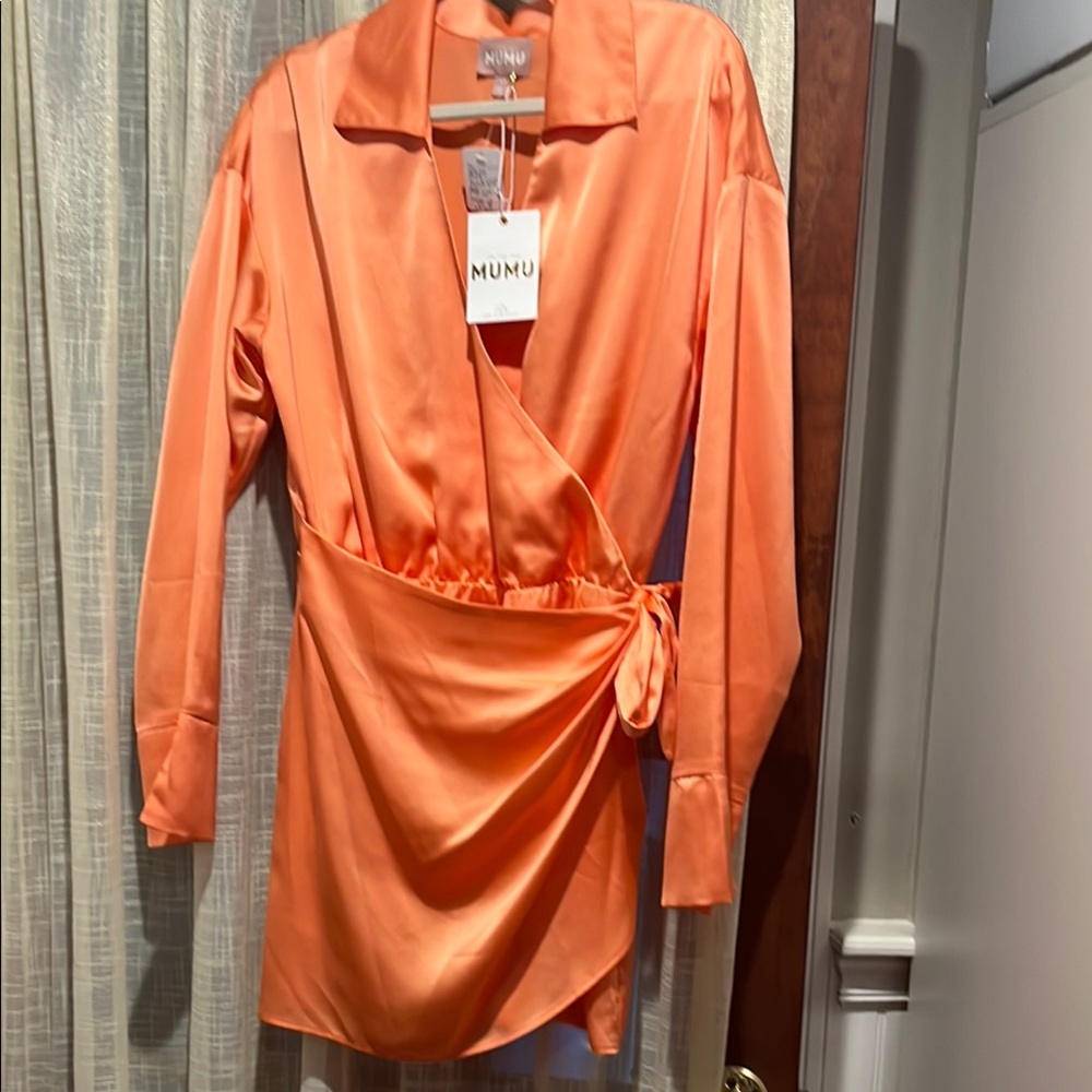 Show Me Your Mumu Orange Wrap Dress